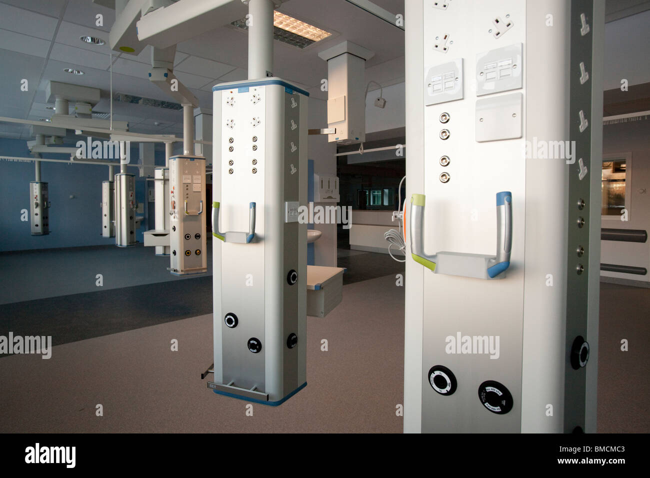 Serice Modules Suspended From The Ceiling In The Critical Care