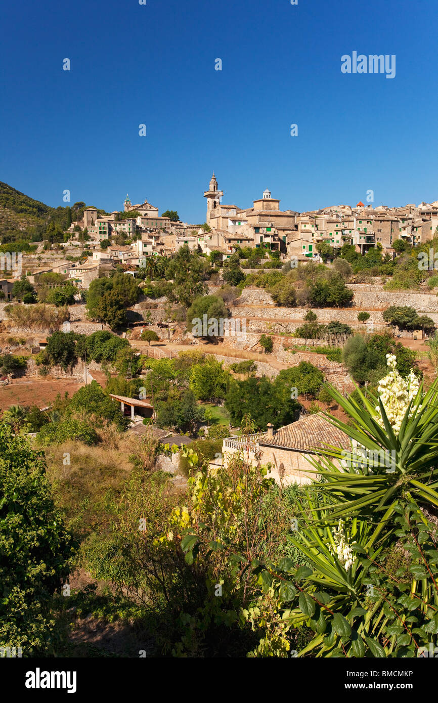 Valldemossa hilltop town in summer Majorca Mallorca Spain Europe EU Stock Photo