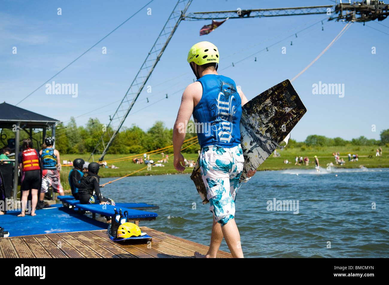 Water sports at Rother Valley Country Park, South Yorkshire Stock Photo