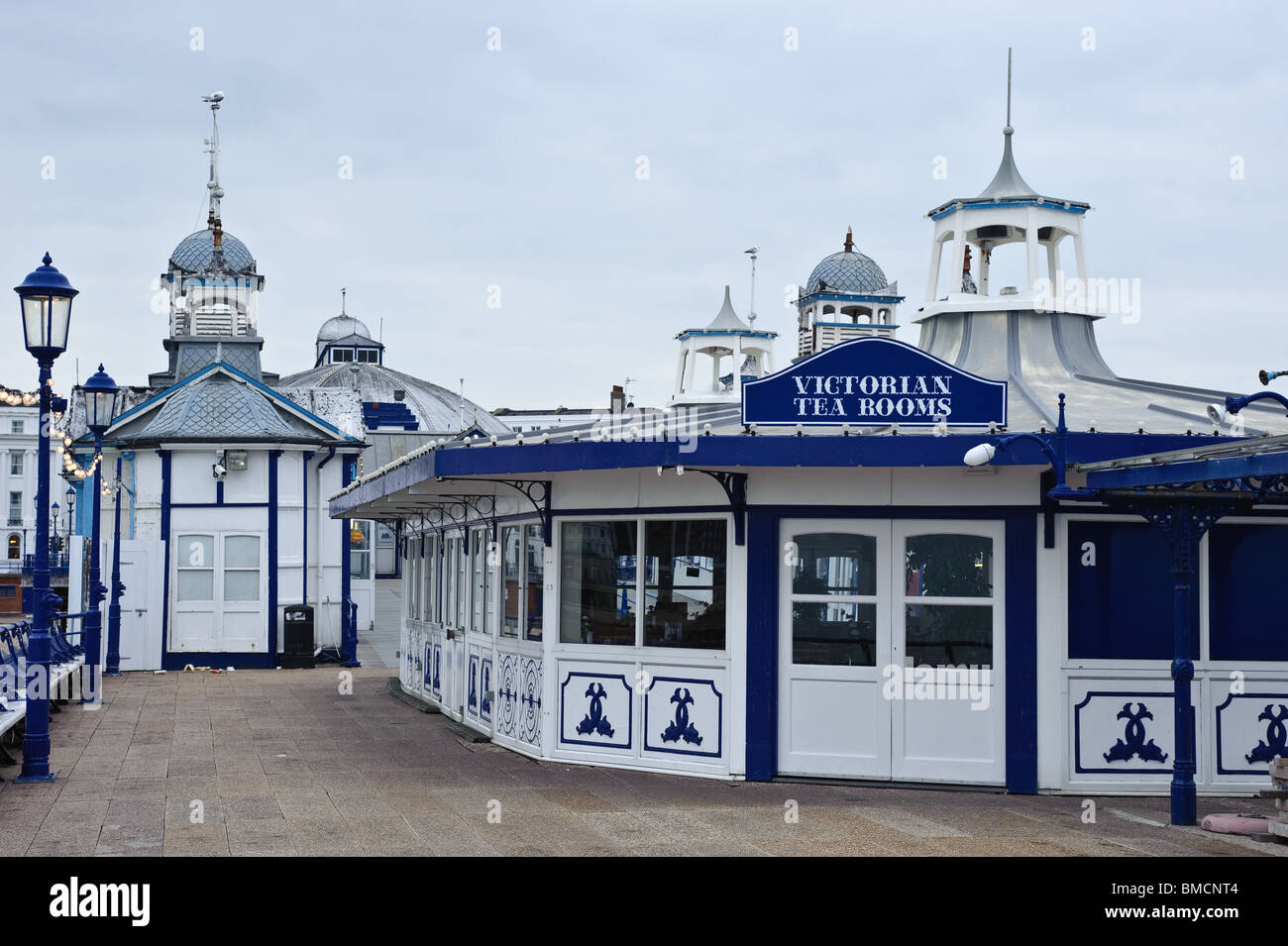The Victorian Tearoom on Eastbourne Pier Stock Photo - Alamy