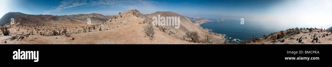 A panoramic image of the Atacama Desert, Chile Stock Photo