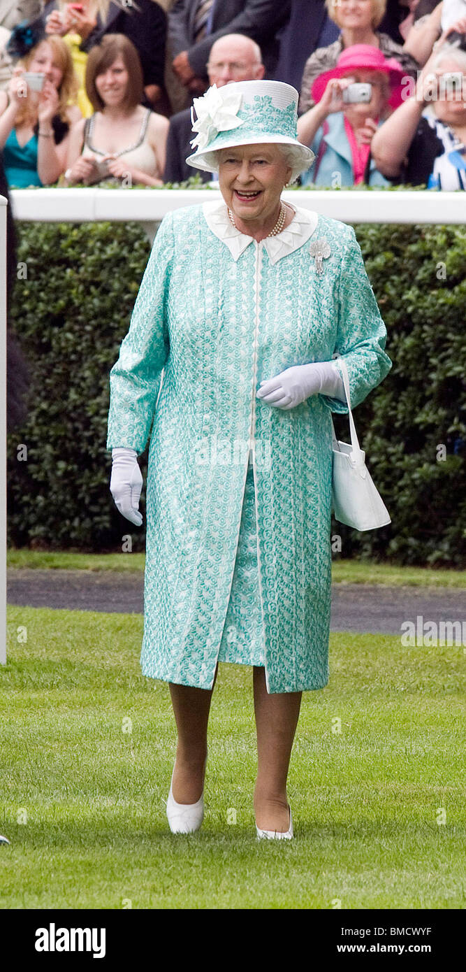Britain's Queen Elizabeth II at Royal Ascot horse race meeting in 2009 Stock Photo