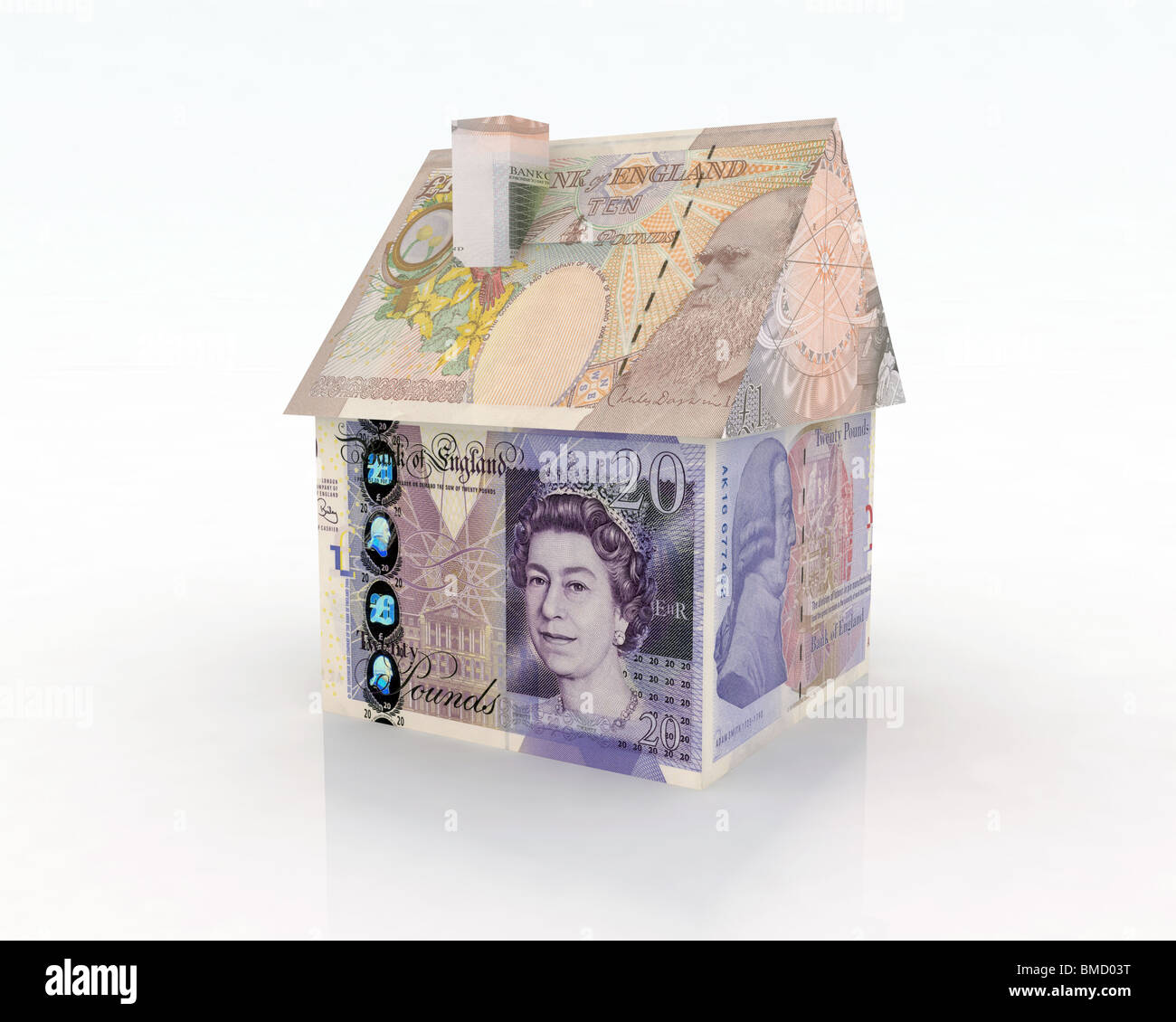 house pounds banknotes Stock Photo - Alamy