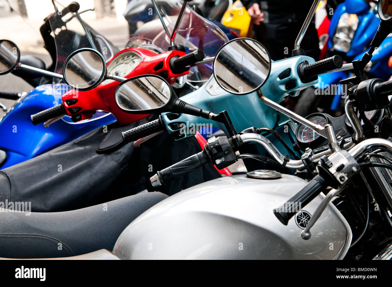 Motorcycle wing mirrors Stock Photo Alamy