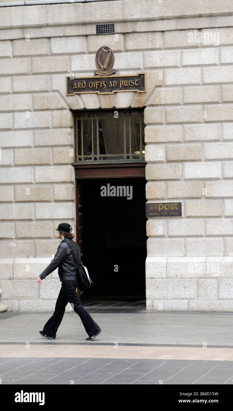 An entrance into the historic General Post Office on O'Connell Street