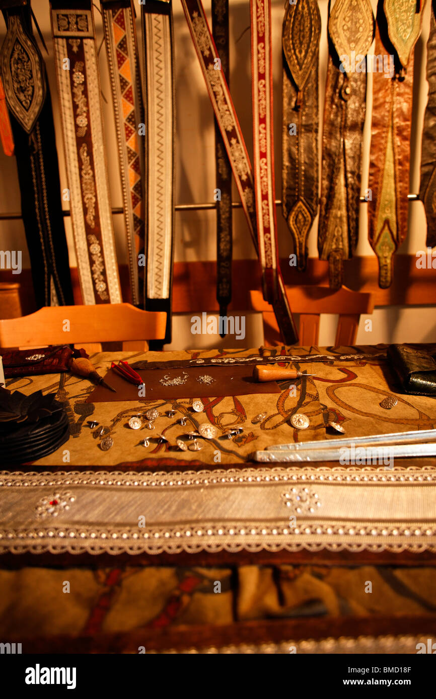 Hand Made Bavarian Costume Belts And Craft Work Bench Upper