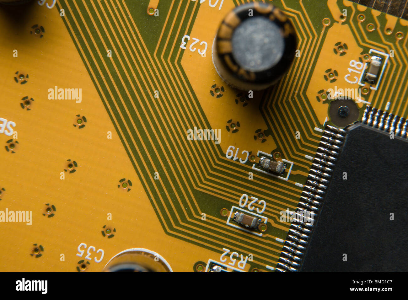 close up detail image of printed circuit board Stock Photo - Alamy