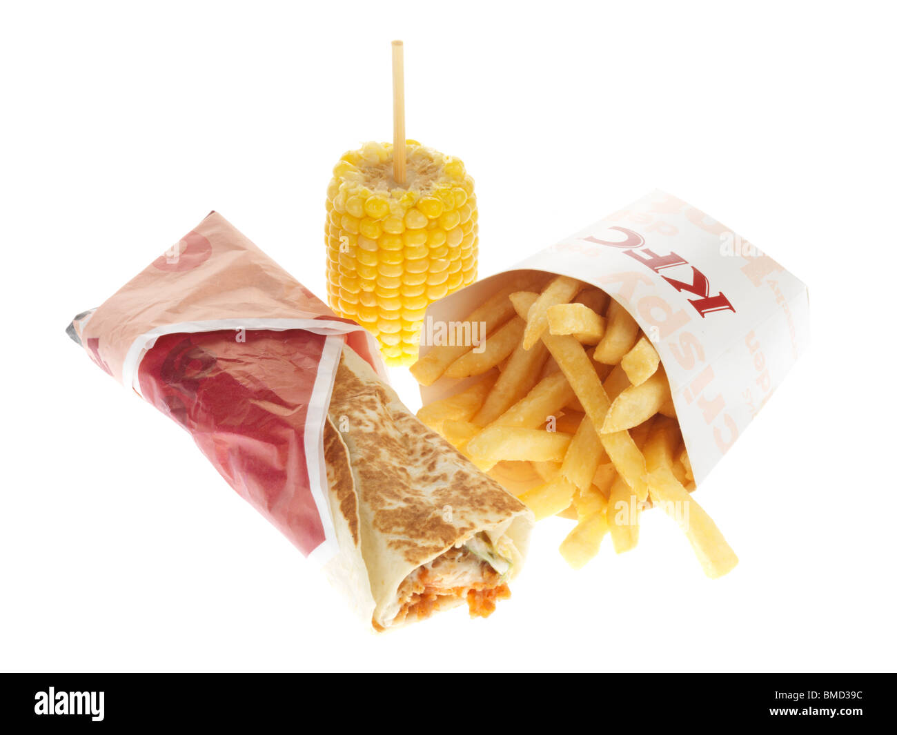 Toasted Twister with Chips Stock Photo