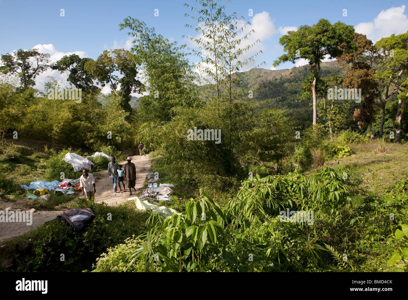 Hillside landscape - Marmelade, Haiti. Stock Photo