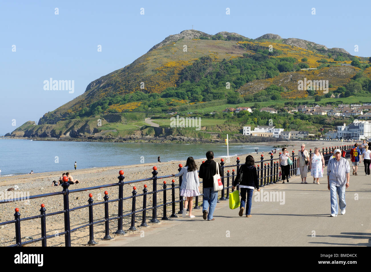 The seafront at Bray looking toward Bray Head Seaside town south of