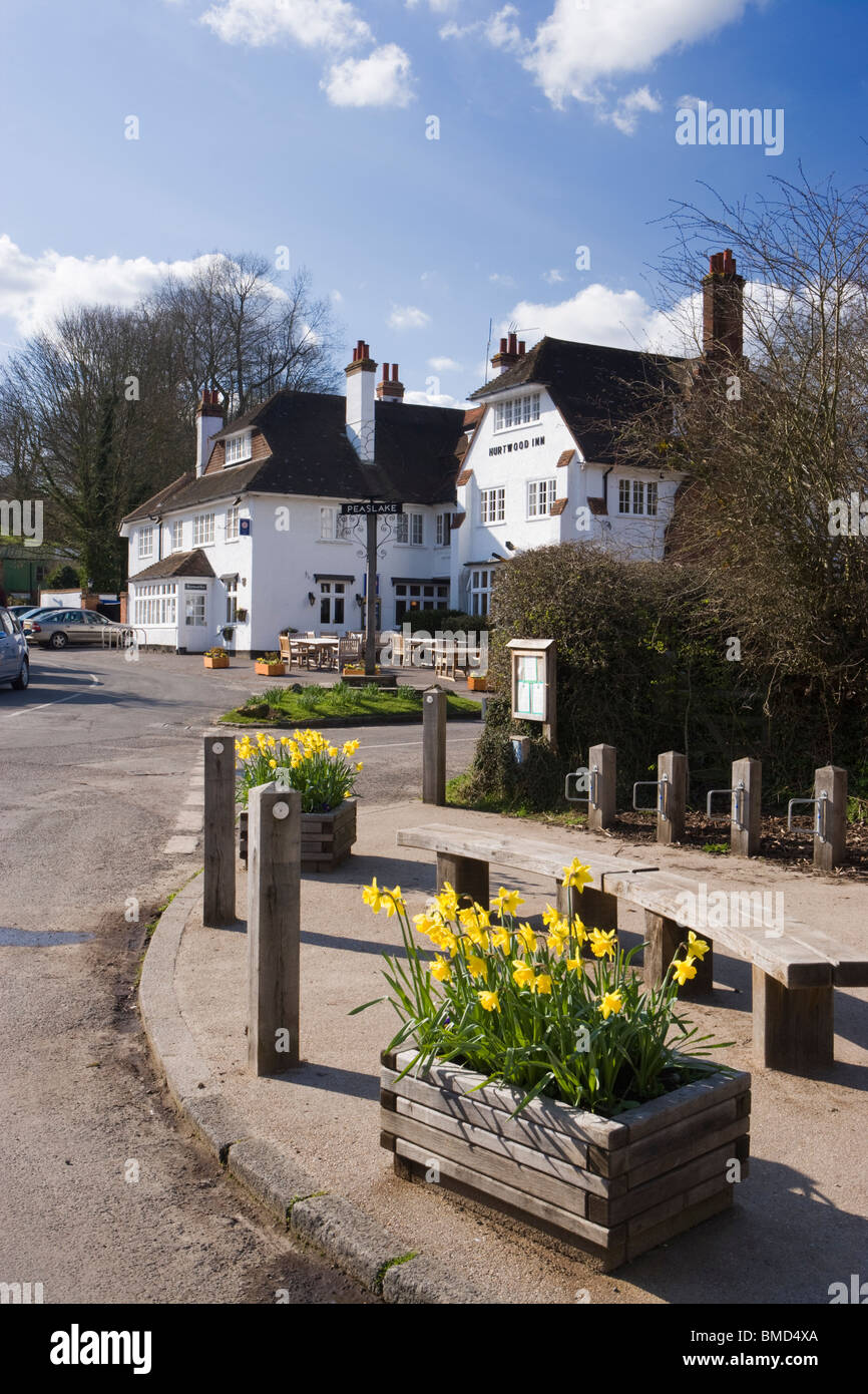 Peaslake village in spring, Surrey, UK Stock Photo
