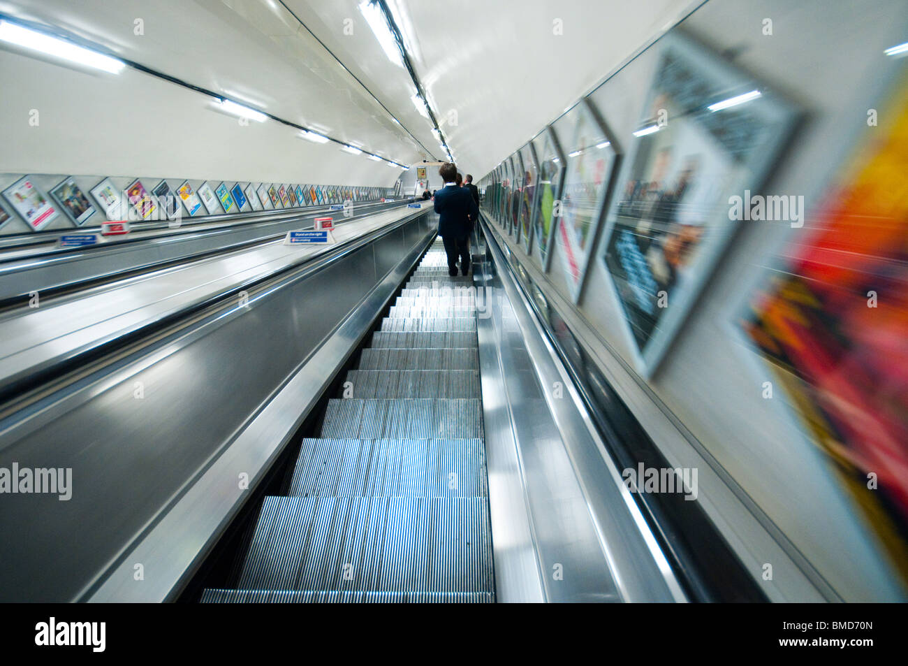 Escalator in London underground Stock Photo