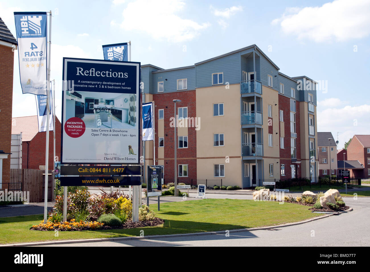 Broughton Gate Housing Estate Milton Keynes Buckinghamshire Stock