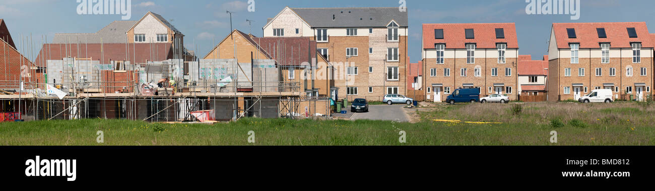 Broughton Gate Housing Estate - Milton Keynes - Buckinghamshire Stock Photo