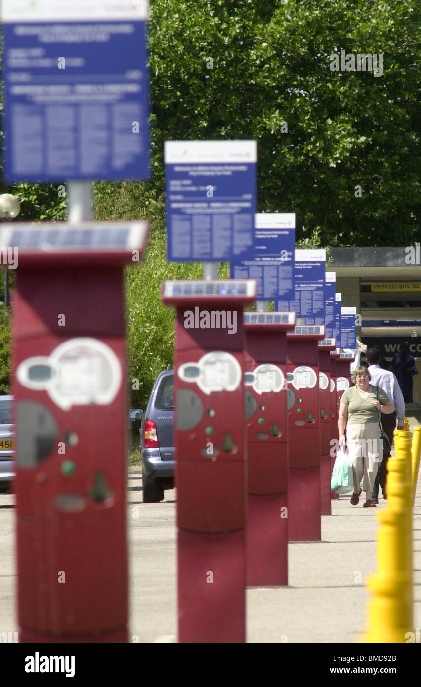 Parking meters in Milton Keynes city centre UK Stock Photo Alamy