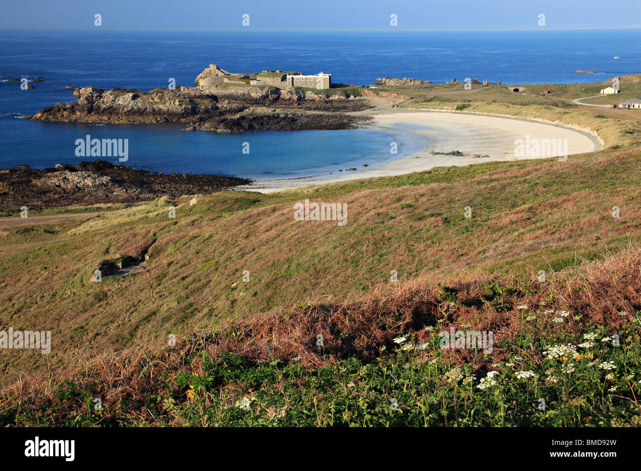 Saye Bay, Alderney, Channel Islands, United Kingdom Stock Photo Alamy