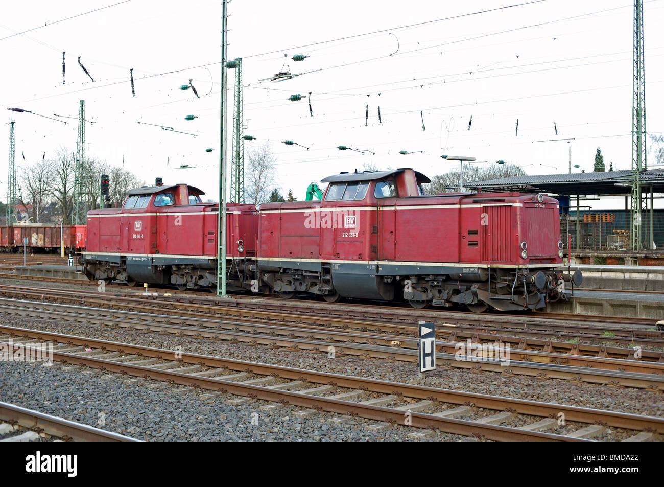 EFW diesel locomotives, Solingen, North Rhine-Westphalia, Germany. Stock Photo