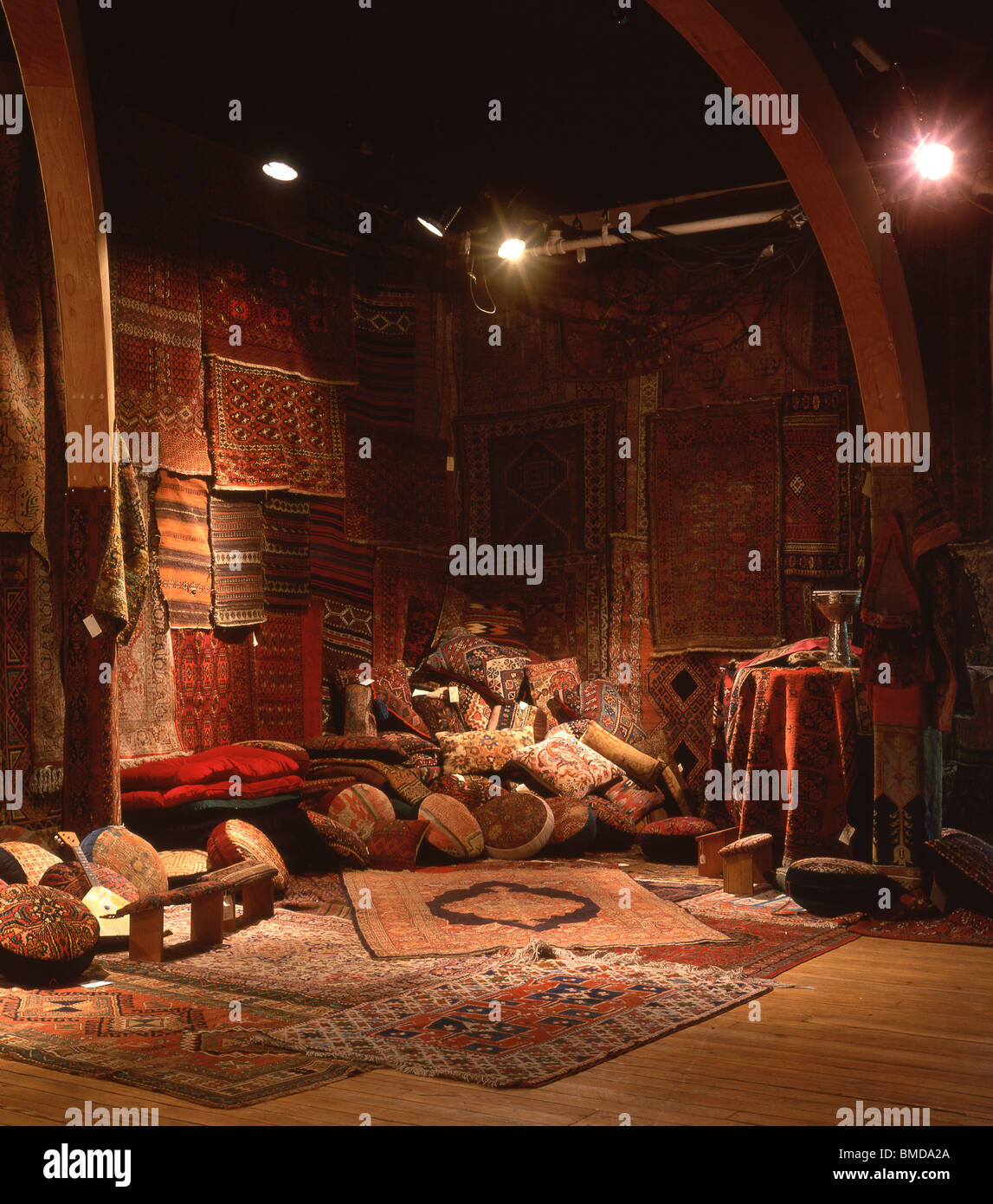 Oriental rug Bazaar in New York City loft Stock Photo Alamy