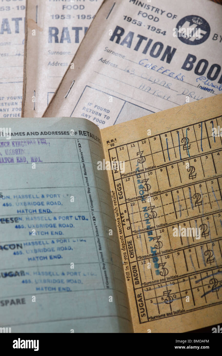 ration books from early 1950 s Stock Photo - Alamy