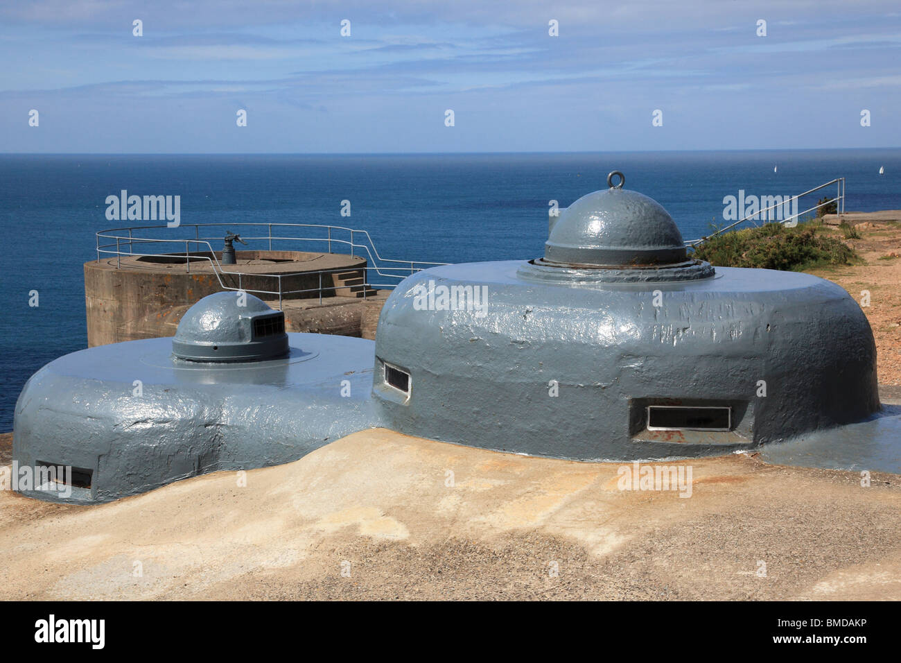 Noirmont point bunkers Jersey, Channel Island, United Kingdom Stock