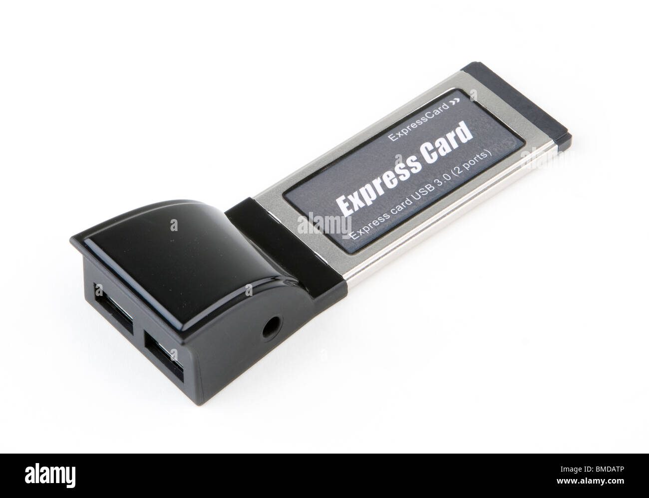 Express Card for notebook computer that provides two USB 3.0 ports Stock Photo