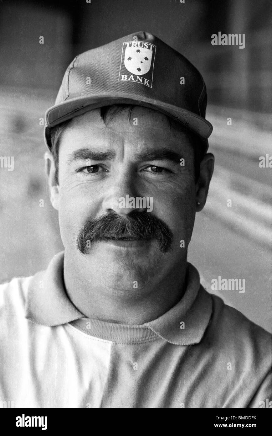 Australian test cricketer and legendary beer drinker, David Boon photographed at Bellerive Oval in Tasmania Stock Photo
