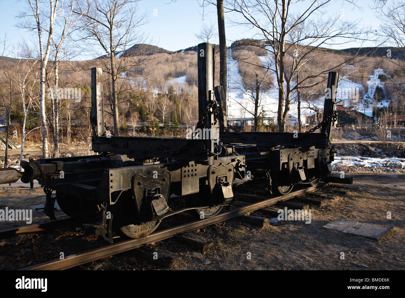 East Branch & Lincoln Logging Railroad in Lincoln, New Hampshire USA Stock Photo