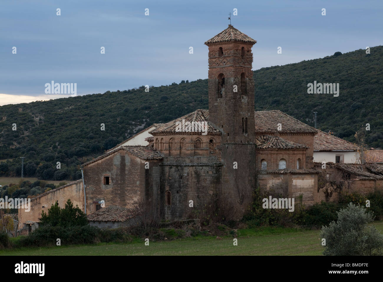 Church, Morrano, Sierra de Guara, Huesca, Spain Stock Photo