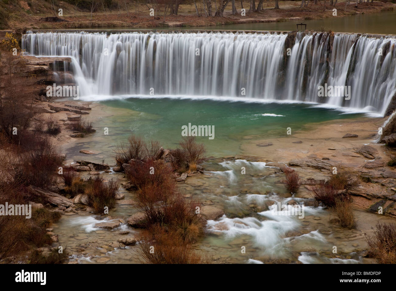 Bierge waterfall (Salto del Bierge), Natural Park of Sierra de Guara, Huesca, Spain Stock Photo
