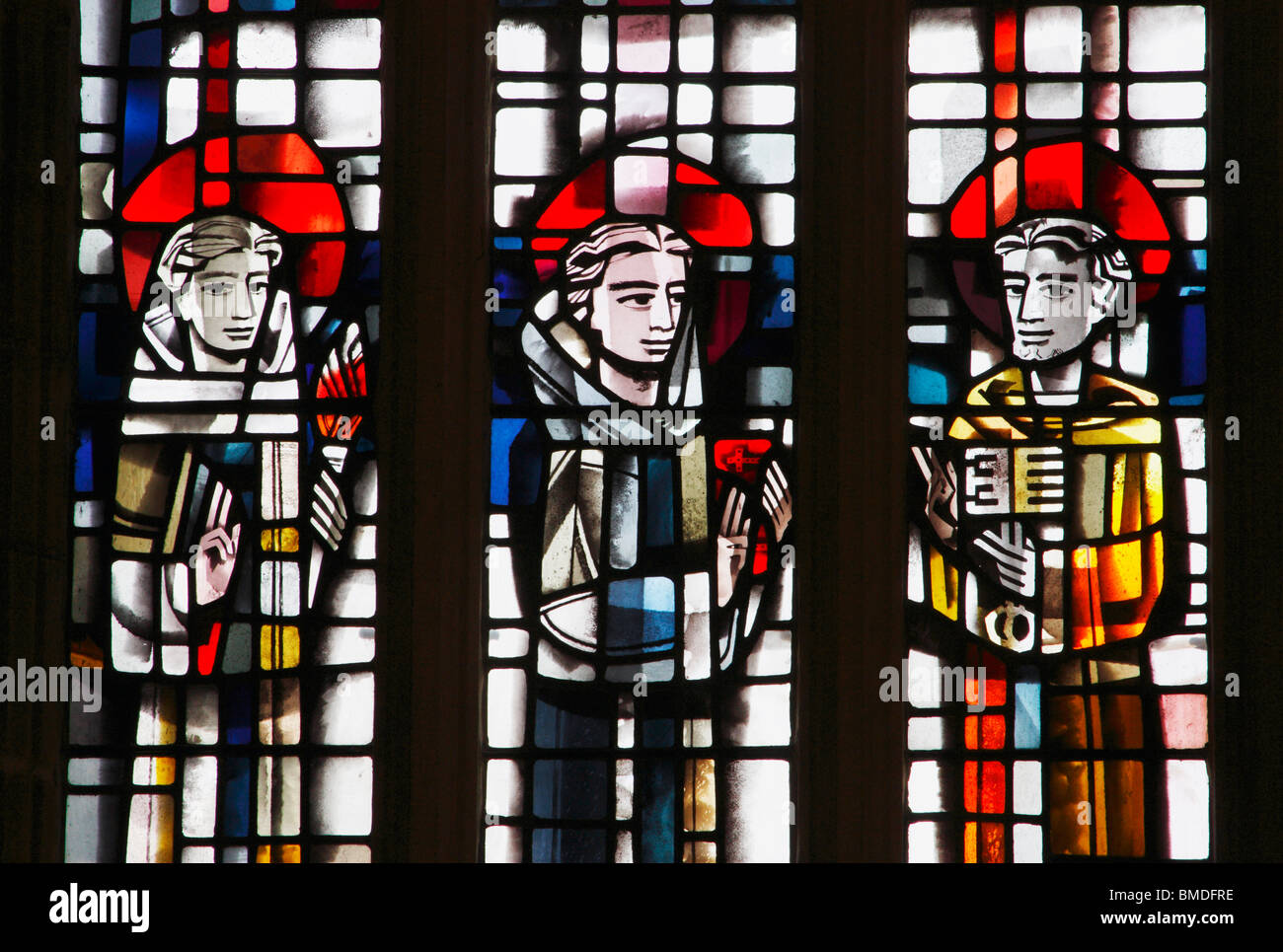 Stained glass window in St Peter's church, Monkwearmouth, Sunderland