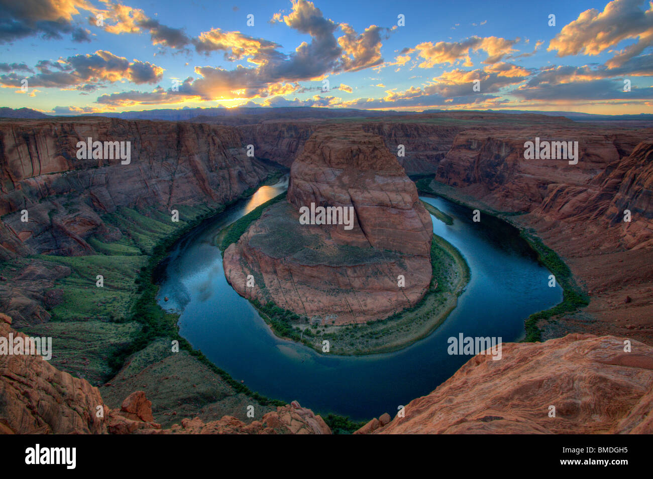 Horseshoe Bend near Page Arizona, where the River Colorado runs in a