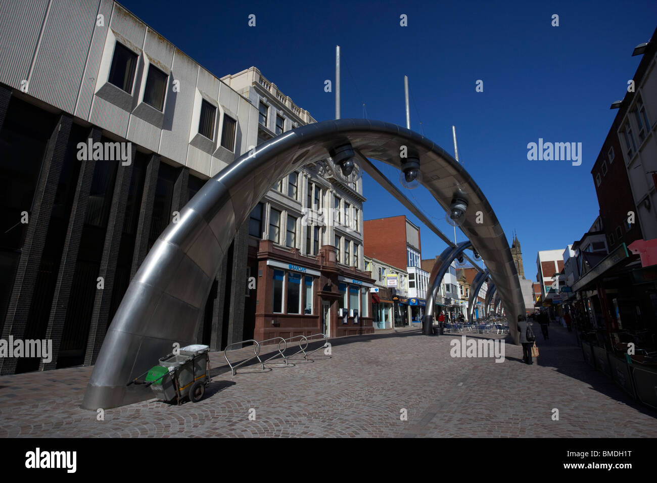 the brilliance lighting scheme in birley street blackpool lancashire england uk Stock Photo