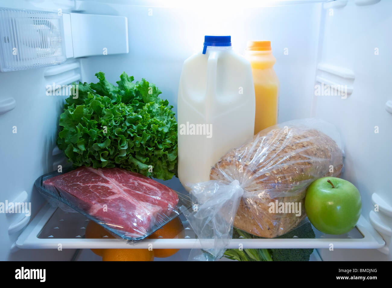 Fridge with Healthy Food Stock Photo Alamy