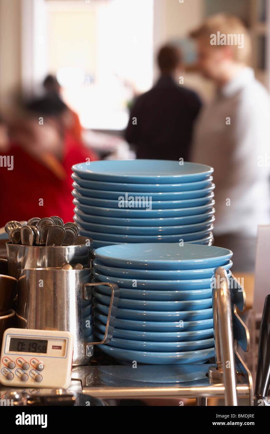 Dishes, Coffee Shop Stock Photo Alamy