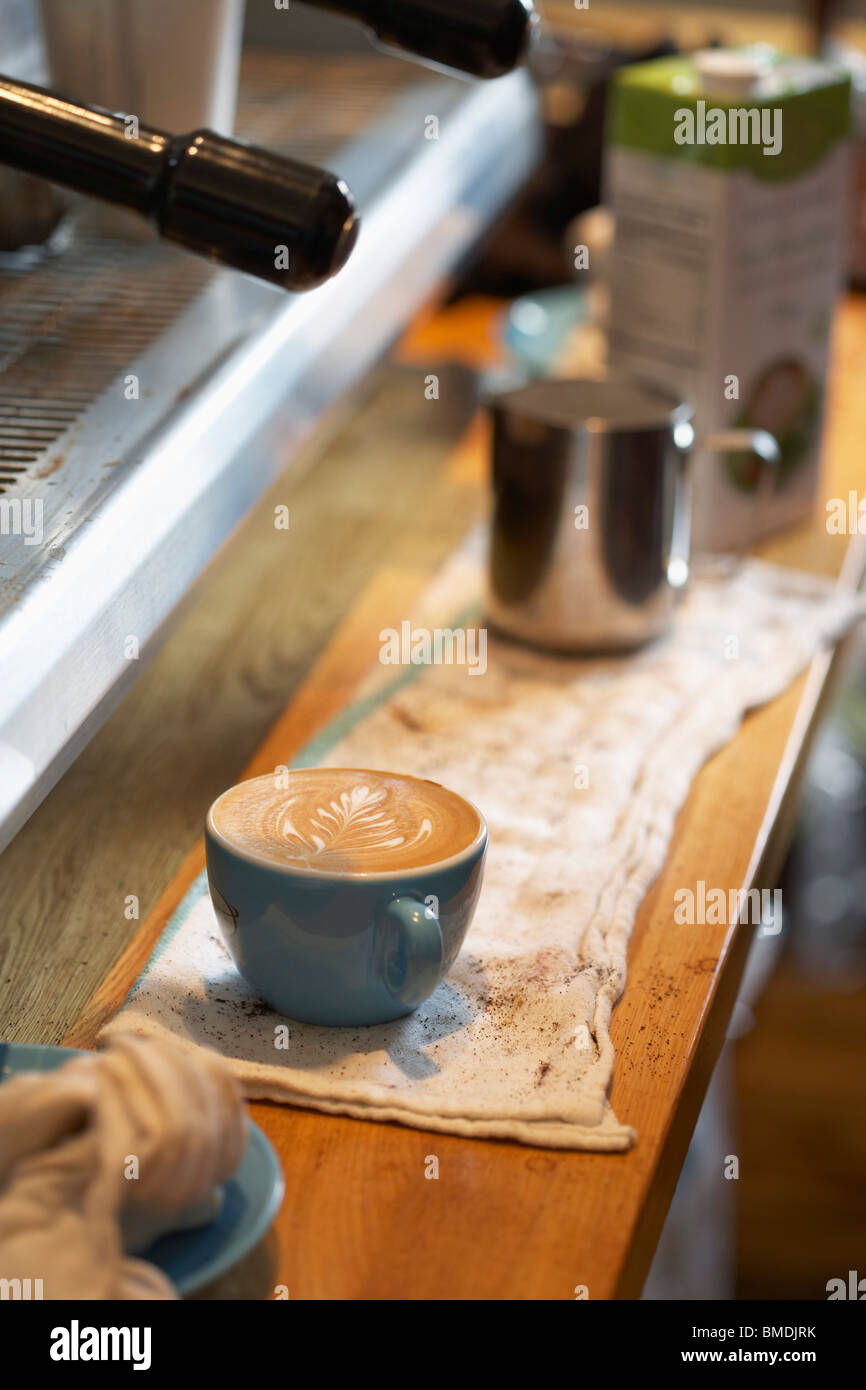 Latte and Espresso Machine Stock Photo Alamy