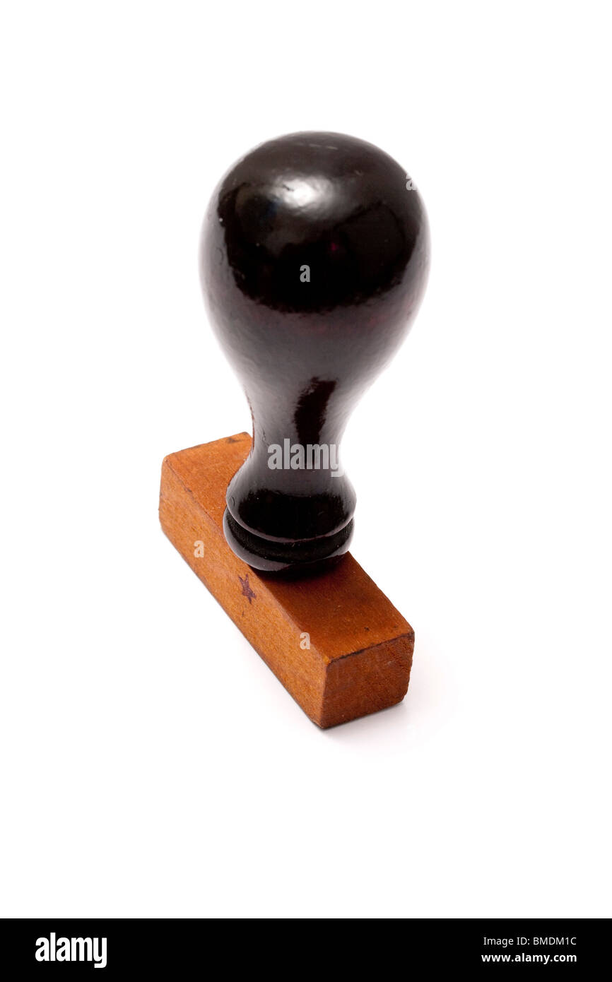 Rubber stamp isolated on white Stock Photo - Alamy