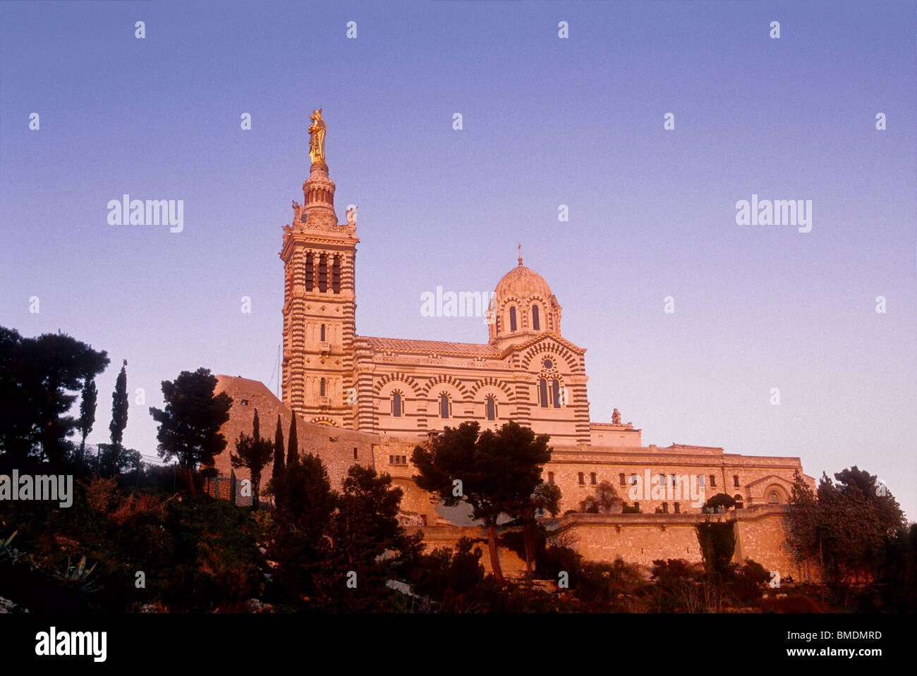 The Notre Dame de la Garde built in the 19th century is 150 meters