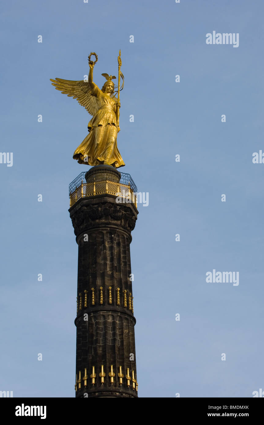 Victory Column Siegessäule Tiergarten Berlin Germany Stock Photo