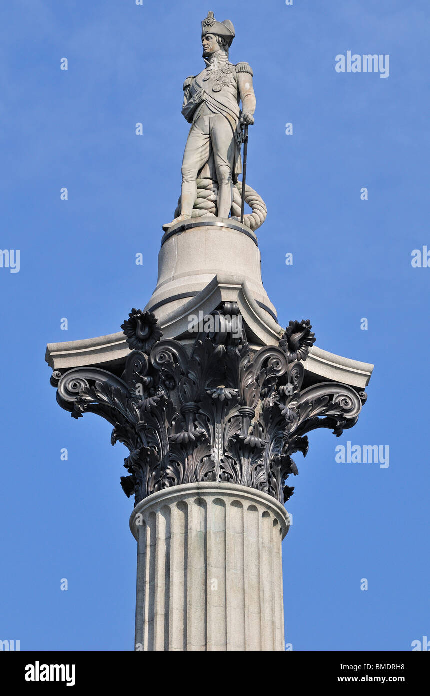 Nelson's column, Trafalgar Square, London, United Kingdom Stock Photo
