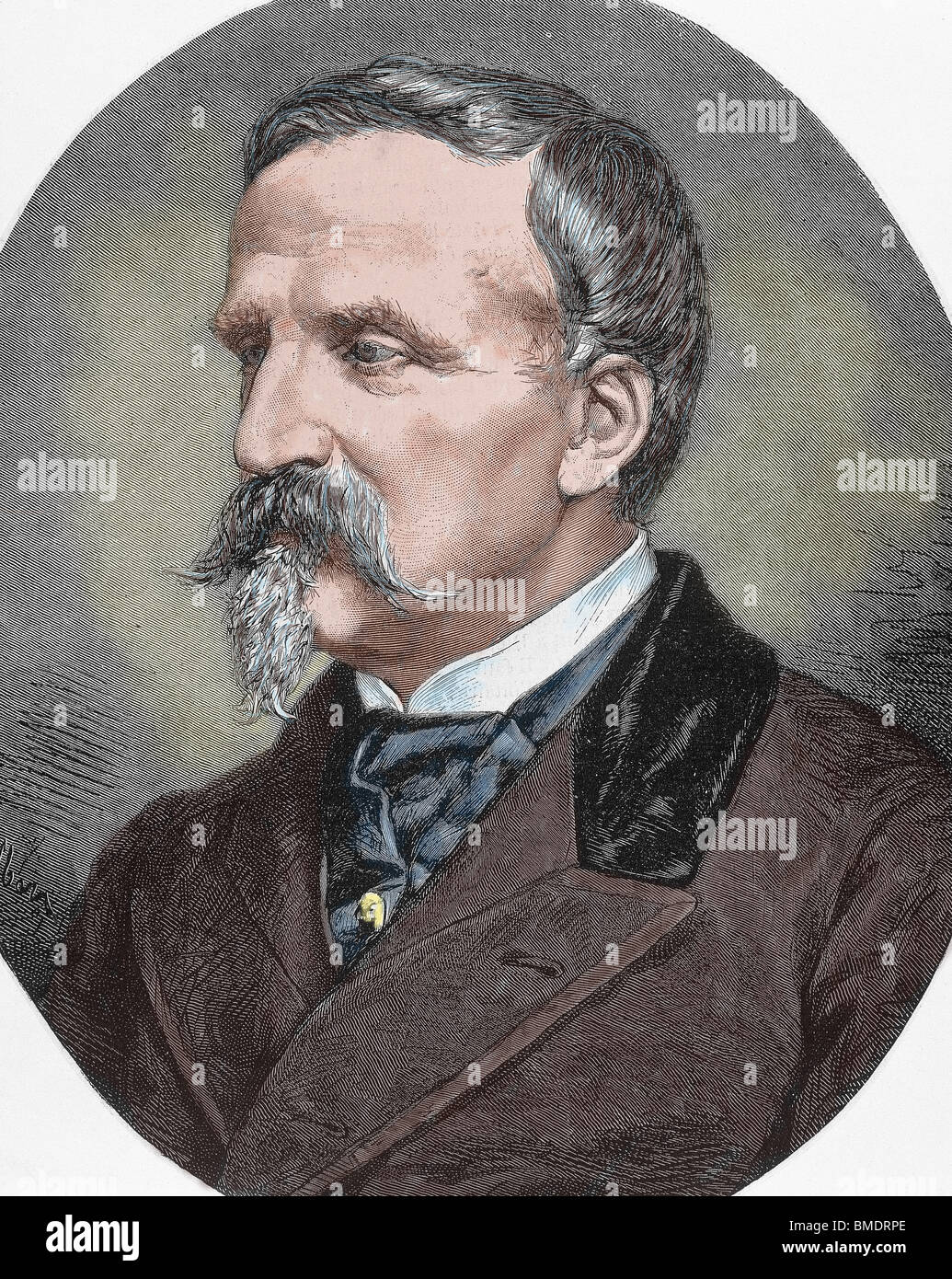 Aumale, Henri Eugene Philippe d'Orleans, Duke of (Paris, 1822, Zucco, 1897). Fourth son of Louis Philippe. Stock Photo
