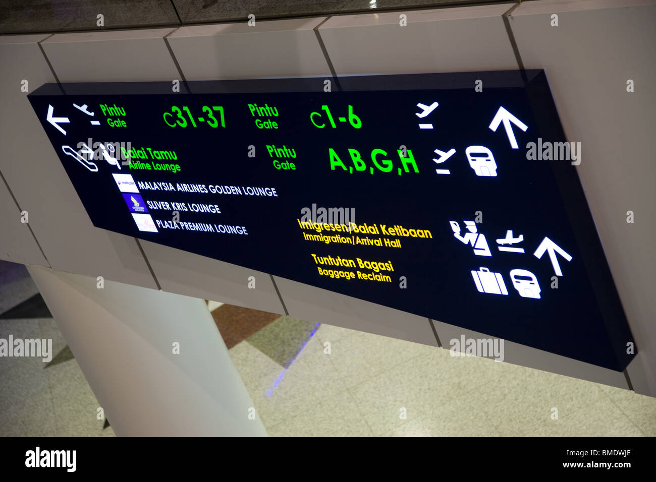 KLIA Kuala Lumpur International Airport departures Stock Photo  Alamy