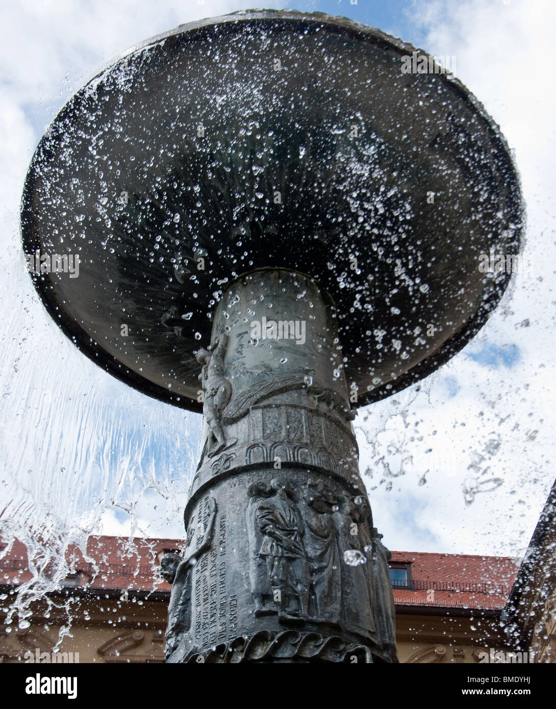 Richard-Strauss-Brunnen fountain in Munich,Germany Stock Photo