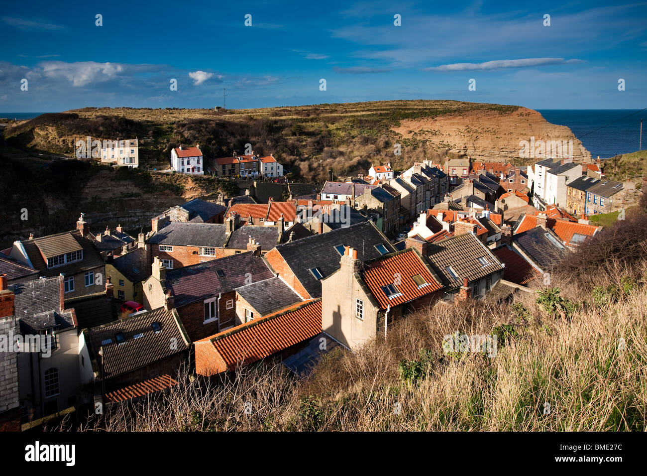 Staithes Rooftops, North Yorkshire, England Stock Photo Alamy