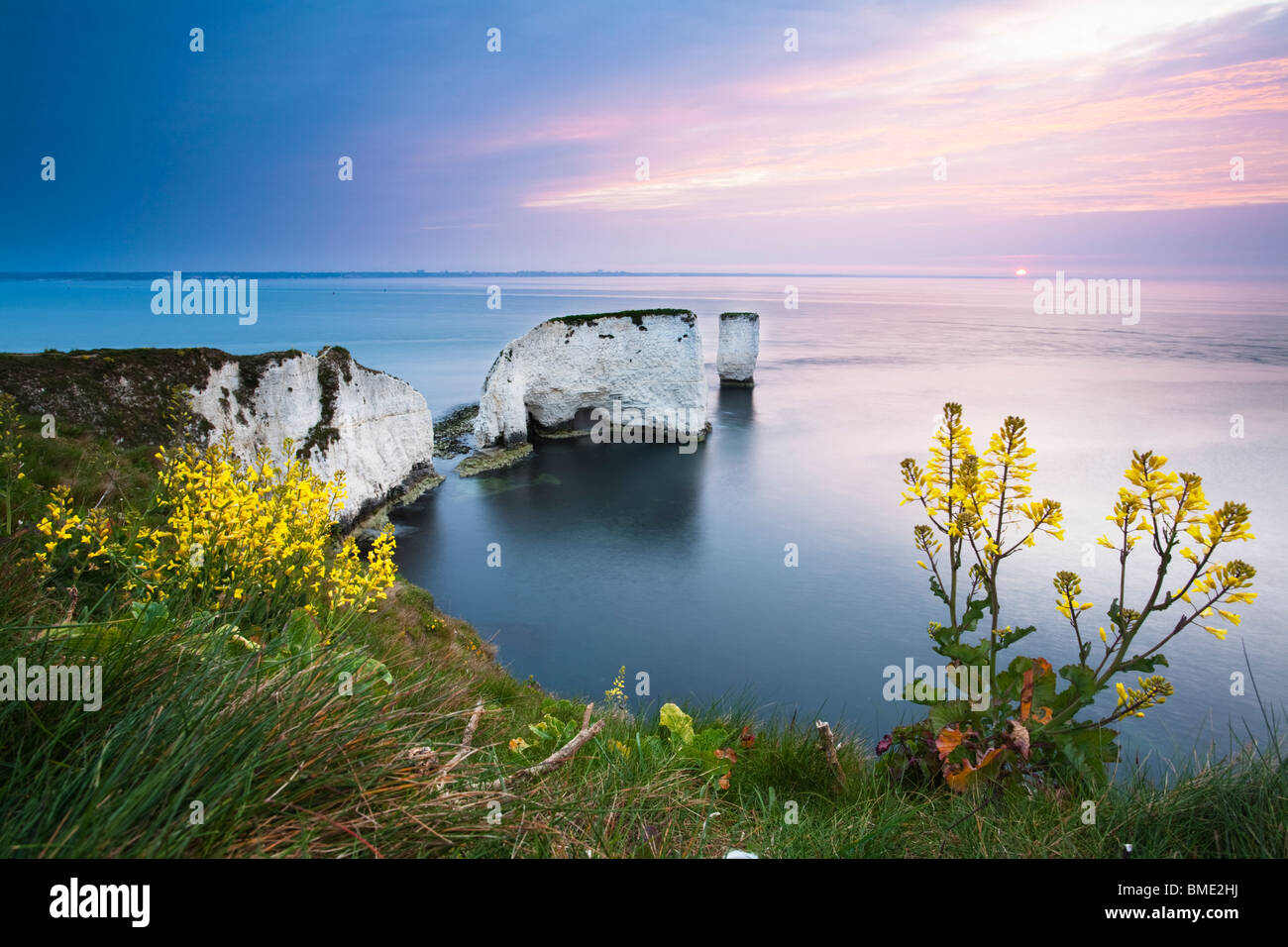 Old Harry Rocks at Dawn on Dorset's Jurassic Coast close to Poole, Uk ...