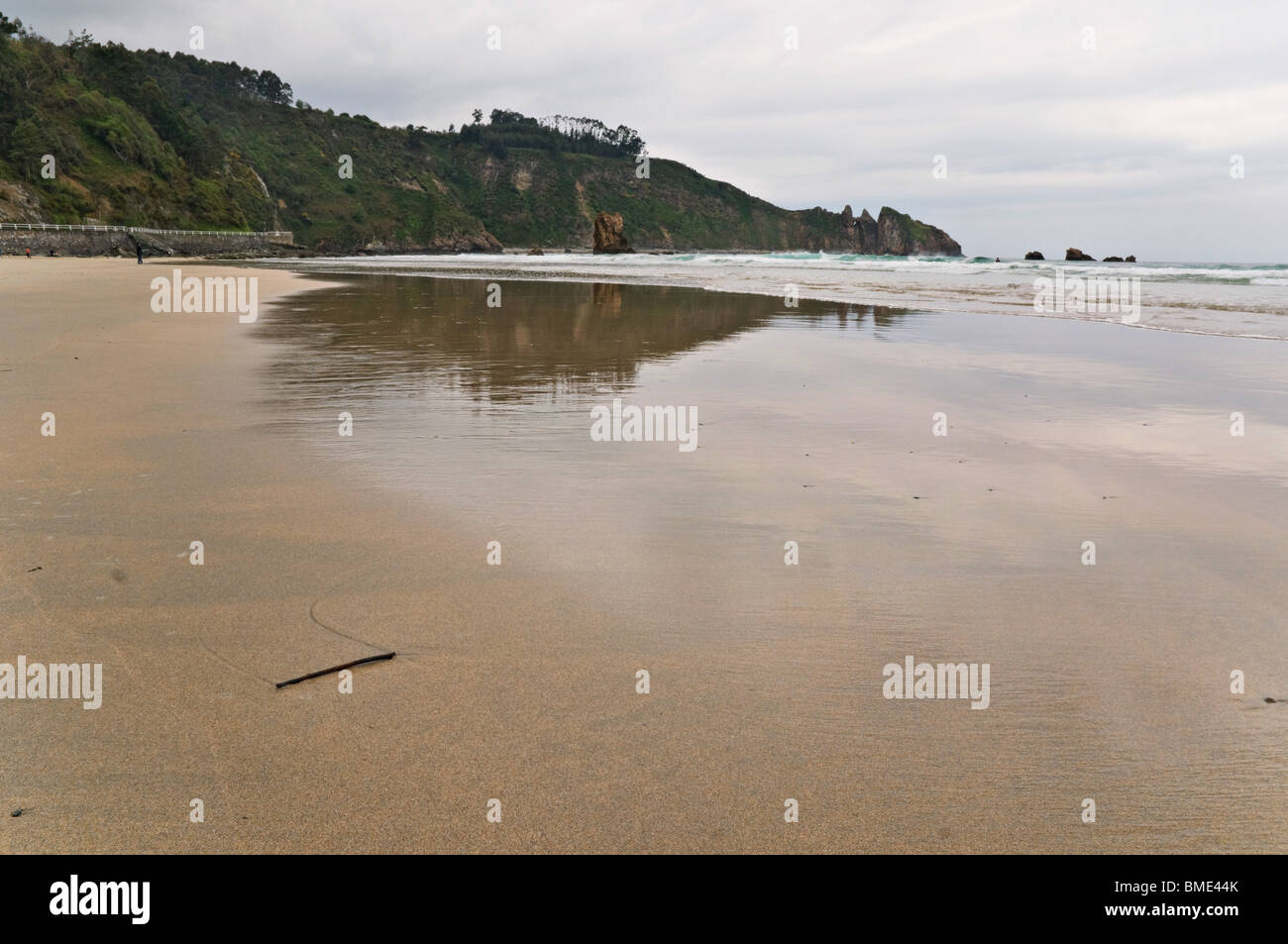 'Las Aguilas' Beach in Asturias, Spain Stock Photo