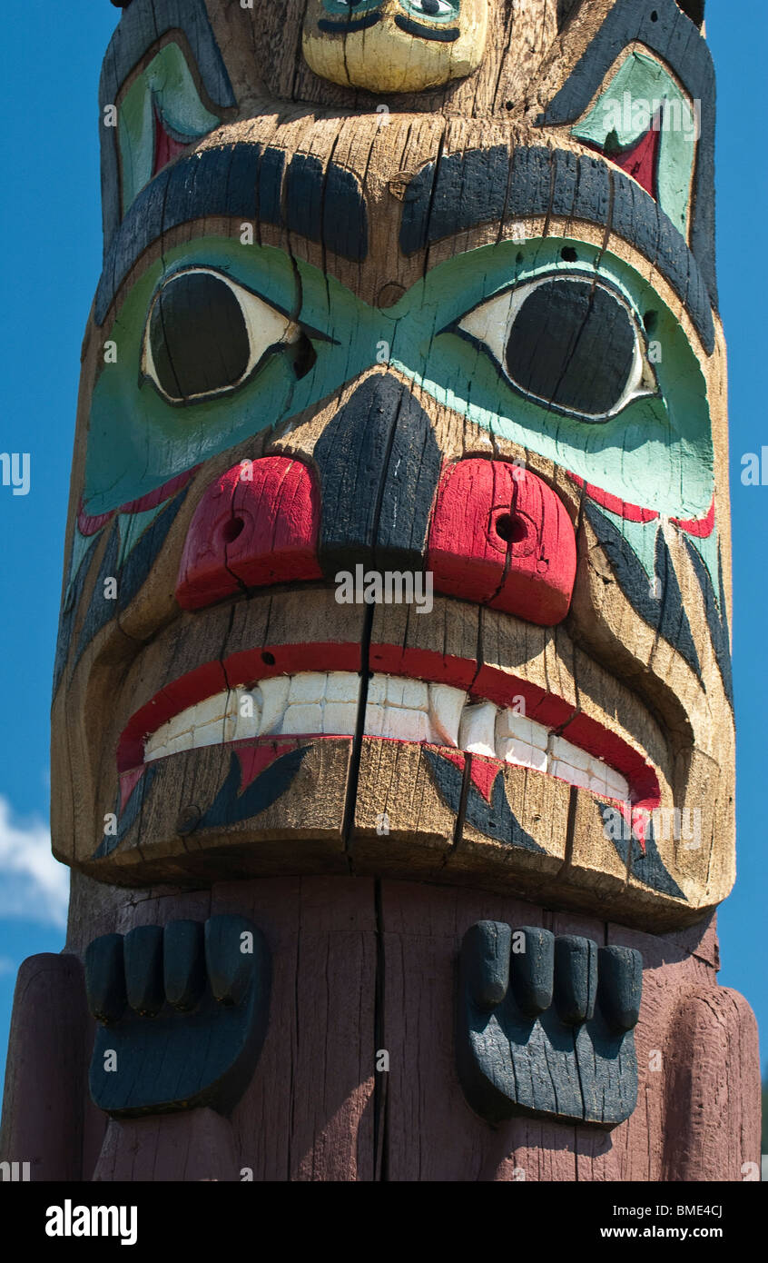 Totem Pole in Saxman Village, Ketchikan, Alaska Stock Photo - Alamy