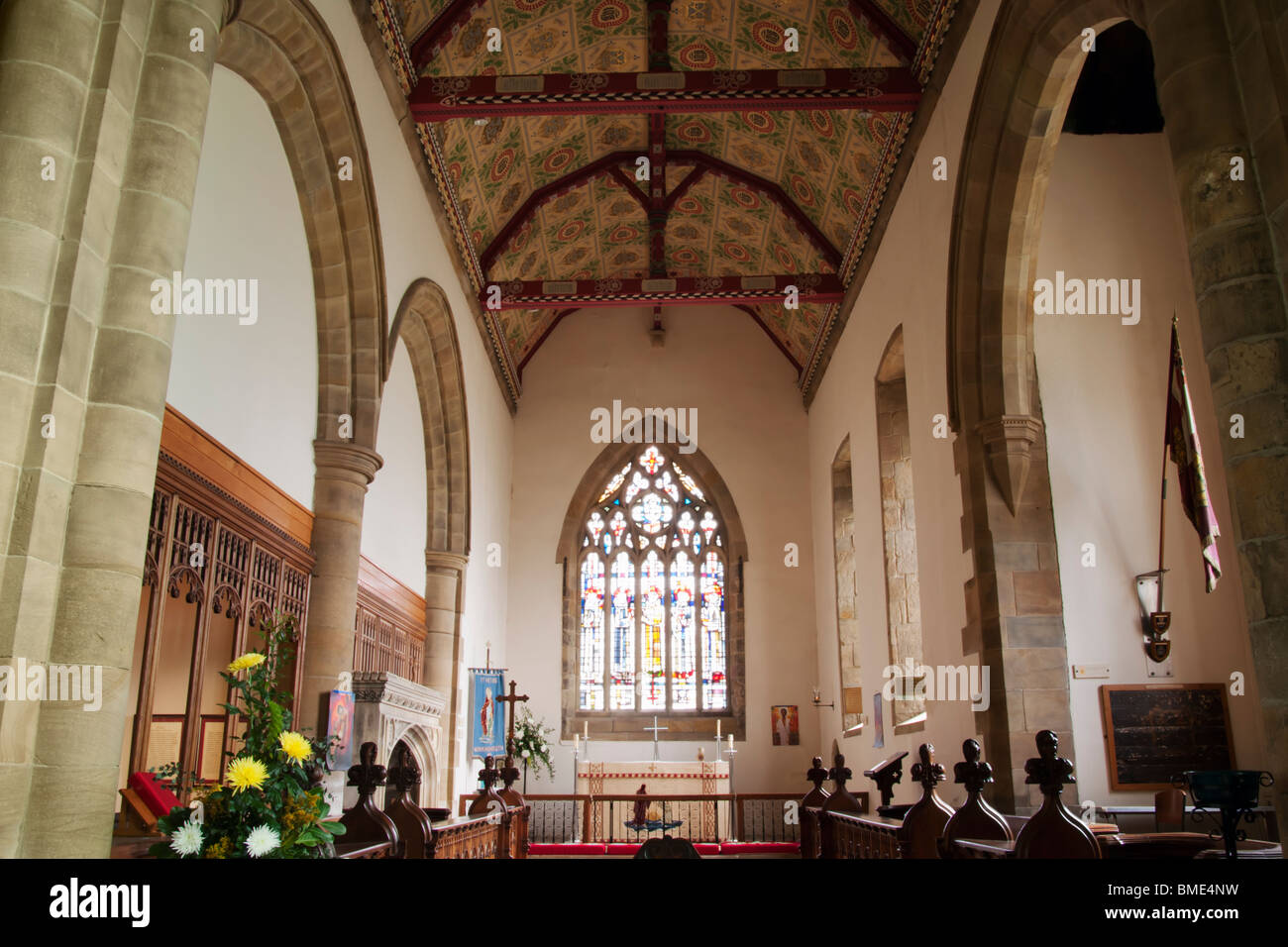 St Peter's church, Monkwearmouth, Sunderland, England, UK Stock Photo