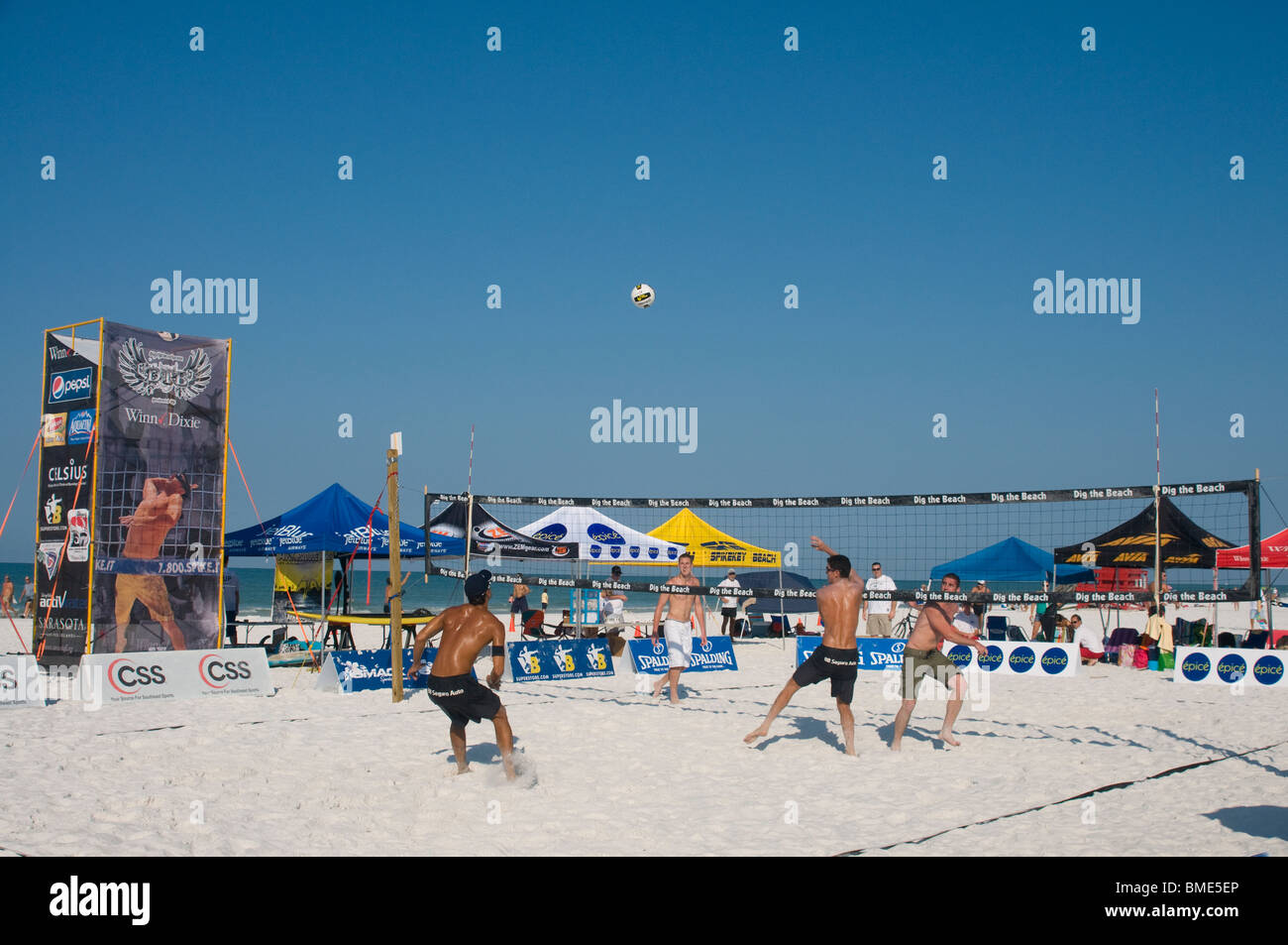 Volleyball tournament Siesta Key beach Sarasota Florida Stock Photo Alamy