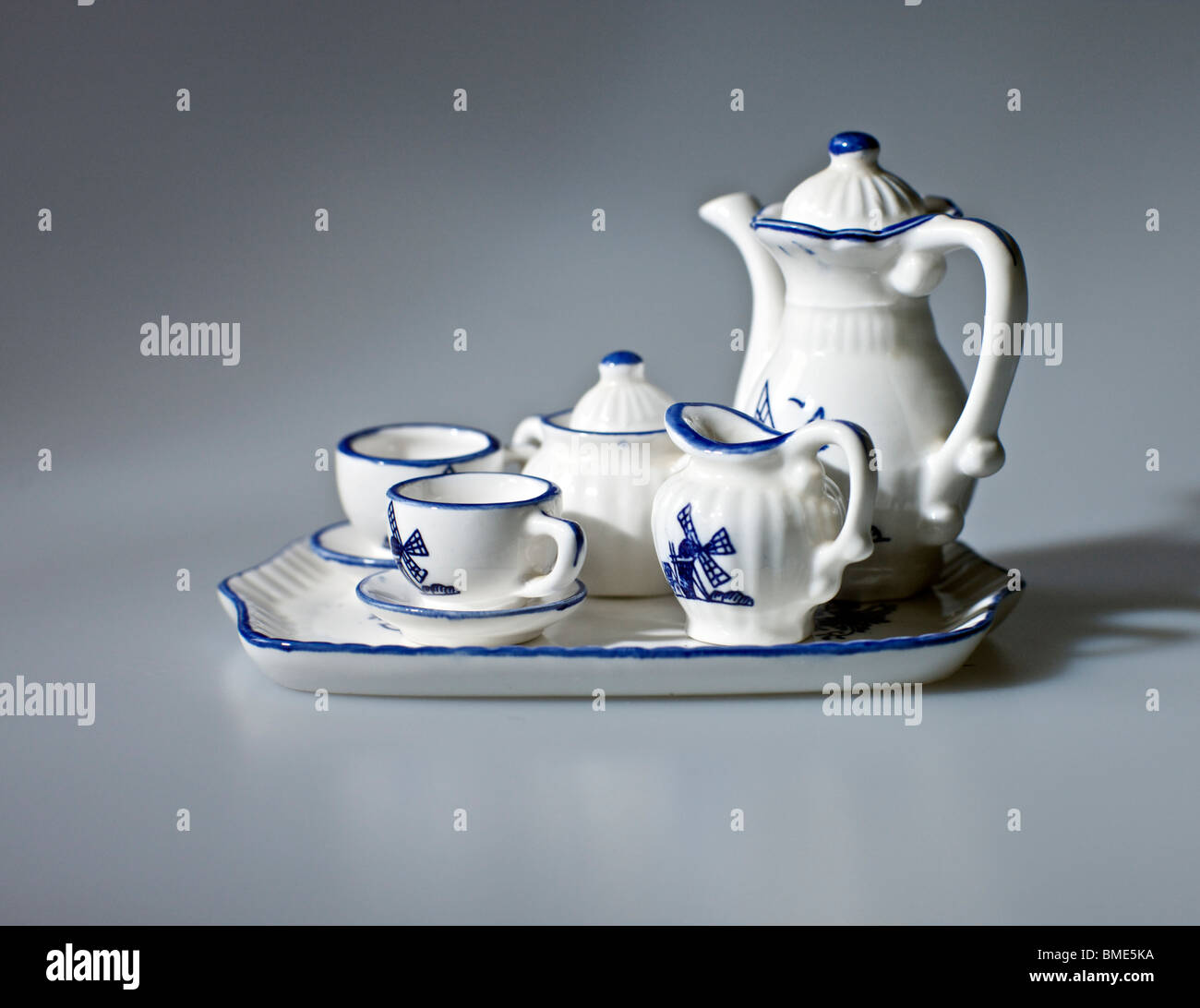 Dutch miniature tea set Stock Photo Alamy