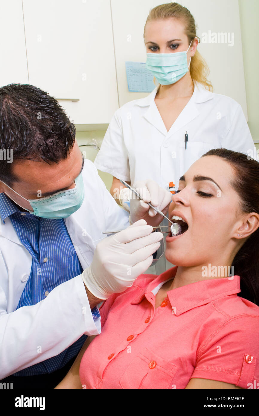 painful dental operation Stock Photo Alamy